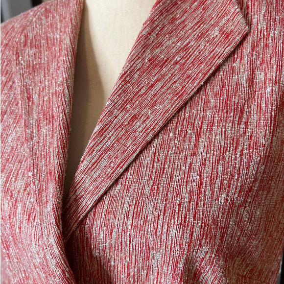 Ann May Silk Blend Jacket in Pink and Cream Size 6 - Picture 2 of 5